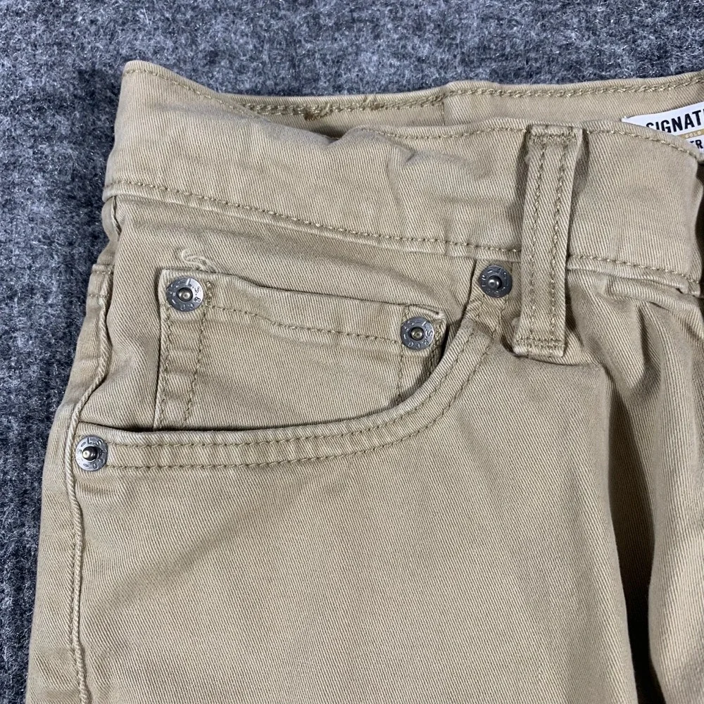 Levis‎ Pants Mens 30x30 Beige Denim Flat Front Straight Stretch Gold Signature